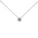 0.25 Carat Round Diamond and Halo Pendant Necklace, Anniversary Gifts for Women, Small Necklace, Minimalist Jewelry, Dainty Pendant