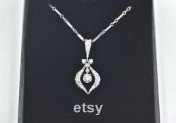 0.44 TW Diamond Pendant Necklace 14k White Gold