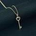 0.50Ct Round Cut Love Heart Key Pendant Necklace Free Chain 14K Rose Gold Finish