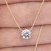 1.0ct Lab Grown Diamond Necklace 14k Solid Gold Diamond Necklace Prong Set Necklace Solitaire Necklace Diamond Necklace for Women