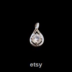 1.10Ct Moissanite Round Pendant For Ladies Solitaire Charm Pendant Woman's Day Gift Anniversary Gift for Her Wedding Pendant Diamond Pendant