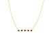 1 20ct Diamond and 0.23ct Ruby Line Adjustable Necklace Real 14K Yellow Gold 18