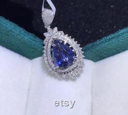 1.70ct Natural sapphire diamond pendant