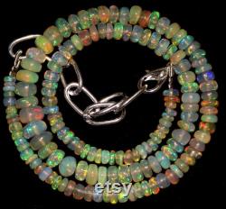 12.5'' Ethiopian Opal Beads, Beads, Welo Opal, Ethiopian Opal, Opal Beads, Fiery Opal, Welo Opal Beads, Rondelle Beads, Opal 0973