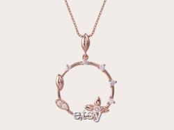 14K Diamond Necklace Rose Gold 0.3 Carat G SI Birthday Gift Wedding Necklace Mothers Day Natural Diamond