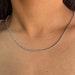 14K Gold 2.50 Ct Diamond Tennis Necklace, 17 inch Lab Grown Diamond Tennis Necklace, Beautiful White Diamonds