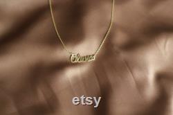 14K Gold Name Necklace, Personalized Jewelry, Custom Name Pendant, Elegant Gold Chain, Trendy and Unique Gift for Her, Stylish Nameplate