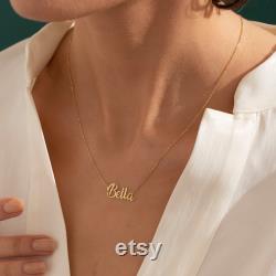 14K Gold Name Necklace, Solid Gold Necklace, Custom Name Necklace, Personalized Name Necklace, 14K Name Necklace, Mothers Gift, Gift For Her