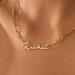 14K Gold Name Necklace with Paperclip Chain , Custom Name Necklace , Link Chain Necklace , Paperclip Name Necklace , Gold Name Necklace Gift