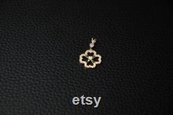 14K Gold Pendant, Flower Pendant, Flower Necklace, girls pendant, grandma pendant, best friend pendant, gift for her, gift for him, Gold