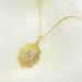 14K Solid Gold Charm, Organic Shape Pendant with Diamonds, Fancy Diamond Jewelry, Organic Shape Charm, 14k Gold Jewelry, CGDP46