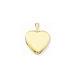 14K Solid Gold Heart Locket Pendant- for Photos, Messages, Sentimental