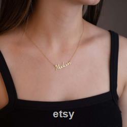 14K Solid Gold Name Necklace, Personalized Name Necklace, Valentine's Day Gifts, Custom Name Necklace, Gift for Lover, Gift For Her