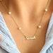 14K Solid Gold Pearl Name Necklace, Personalized Name Necklace,Custom Dainty Choker,Freshwater Pearl Necklace,Birthday Gift,LVK38