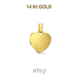 14K Yellow Gold Engravable Heart Pendant, 14k gold pendant, gold pendant, pendant, 14k, 14k yellow gold, Heart Pendant
