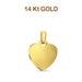 14K Yellow Gold Engravable Heart Pendant, 14k gold pendant, gold pendant, pendant, 14k, 14k yellow gold, Heart Pendant
