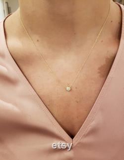 14Kt Gold Diamond Necklace, Diamond Pendant, Cluster Diamond Necklace, Natural Diamond Necklace, Beautiful Necklace