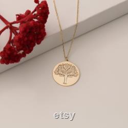 14k Gold-Filled, Rose Gold-Filled, or Sterling Silver Palm Tree Disc Necklace, Gift for Her, Tropical Destination Necklace, Christmas Gift
