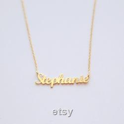 14k Solid Gold Name Necklace-Customized Jewelry-Gift For Her-Initial Necklace-Gold Necklace-Personalized Necklace-JX11