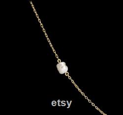 14k and baroque pearls Victorian 50 necklace