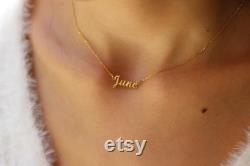 14k solid gold Name Necklace, Tiny Name necklace, Personalized Jewelry, Mothers Day Gift, Christmas Gift, Name Necklace, Mini Gold Necklace