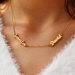 14k solid gold Two Name Necklace, 2 Names Necklace, Gift for Her, Personalized Name Necklace, Two Name Necklace, Christmas Gift