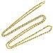 18K Gold 3MM Diamond Cut Rope Chain Necklace 16 -30