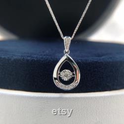 18k Gold Silver Natural Diamond Necklace Moms Day Diamond Necklace Bridal Diamond Birthday Gift Wedding Gifts