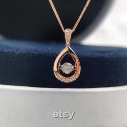 18k Gold Silver Natural Diamond Necklace Moms Day Diamond Necklace Bridal Diamond Birthday Gift Wedding Gifts