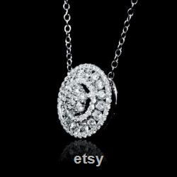 2.20 Ct Diamond Necklace, Diamond Necklace, Wedding Necklace, Silver Pendant, 14K White Gold, Women's Pendant, Wedding Gifts, Bridal Jewelry