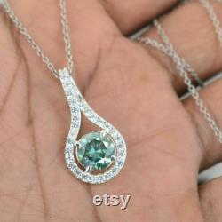2 Ct Blue Diamond Pendant Great Shine And Luster Clarity Certified Anniversary gift, Birthday gift