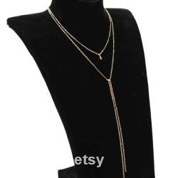 2022 Simple Gold Silver Color Chain Choker Necklace Long Beads Tassel Chocker Necklaces For Women Collar Collier Ras Du Cou