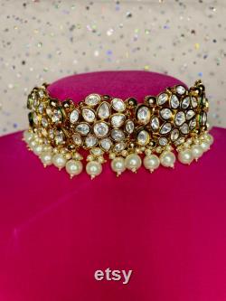 22 carat Gold Plating Sabyasachi inspired, Bridal Kundan Necklace, Sabyasachi necklace, pachi Kundan, Gold Necklace Set, Ahemdabadi Jewelry