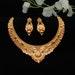 22k Yellow Gold Necklace with Jhumki Designer Handmade Jewelry, indian wedding gold jewellery, Wedding Bridal Jewelry for gift