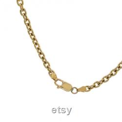 3.32mm 14K Yellow Gold Rolo Chain with 14K Yellow Gold Heart Pendant