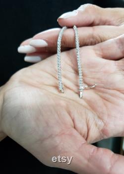 3.38 Ct Diamond Tennis Necklace, 16 inch Diamond Tennis Necklace, 14Kt Gold Genuine Natural Beautiful White Diamonds
