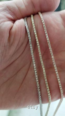 3.38 Ct Diamond Tennis Necklace, 16 inch Diamond Tennis Necklace, 14Kt Gold Genuine Natural Beautiful White Diamonds