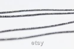 3 mm 24 Inch Black Diamond Necklace Quality-AAA Clarity Certified Anniversary gift, Birthday gift