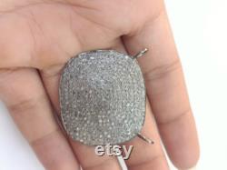 35x32mm Pave Diamond Necklace Connector 925 Silver Jewelry Connector Handmade Jewelry Findings Square Shape Charm