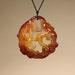 47728 Openwork Chinese agate carved dragon phoenix pendant