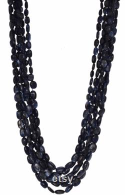875 cts Natural Kyanite stone fashion Jewelry necklace size 5x7mm to 8x10mm appox 16-21inch multi strand necklace