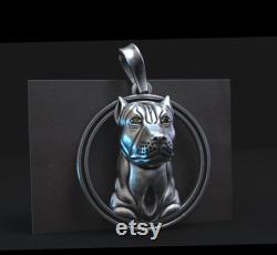 925 Sterling Silver Pit Bull Face Necklace, Pit Bull Jewelry Pit Bull Pendant Handmade Sterling Silver, Pit Bull Puppy Necklace