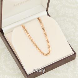 9ct Gold 18 Curb Chain Necklace Second Hand 9k Yellow Gold Curb Chain Necklace Anniversary gift Women Necklace Solid Gold Necklace
