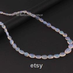 AA Ethiopian Opal Single Necklace, Beautiful Flash Faceted Beads, Necklace with Small Lobster, 16.5 Inches 5x3mm-11x6mm, NE073