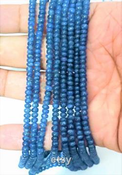 AAA NATURAL BLUESAPPHIRE Beads Handmade Necklace Hand-Smooth polished Gift for Her Gift for She Gift For Christmas