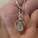 AAA amazing natural multicolored Ethiopian cab Opal Pendant in SS with 18 in silver chains included. EOPP462A