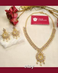 American diamond necklace Indian Pakistani Dubai Kuwaiti African jewellery