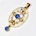 Antique Edwardian Sapphire Paste 9CT Gold Pendant