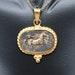 Antique Greek Intaglio Horse 925 Sterling Silver Necklace, Solid Sterling Necklace Gift For Her Mothers Day