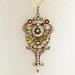 Antique Necklace Antique Victorian 14k Yellow Gold Seed Pearl and Diamond Necklace